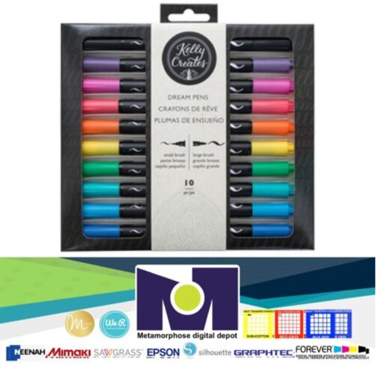 PENS - AC - KELLY CREATES - DREAM PEN - RAINBOW - (10 PIECES) 343551